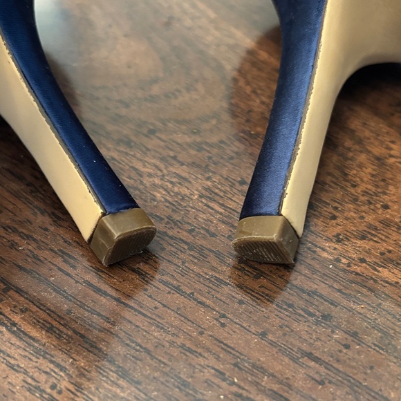 Chic Navy Strappy Heels for Women - Picture 6 of 6